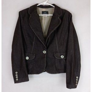 New York Clothing Co. Women's One Button Double Pocket Career Blazer Size Medium